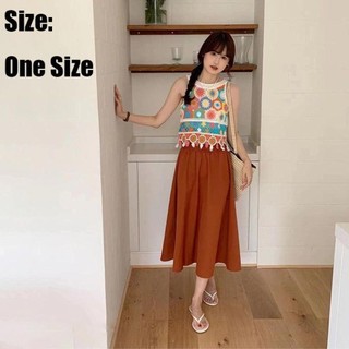 Áo len dệt kim BAIHECrop Top boho nữ, tua rua ngắn, thời trang không tay