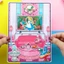 h27 Đồ chơi giấy ngồi nhà búp bê, đồ chơi giấy tocaboca ,công chúa thỏ alice, ngôi nhà kuromi