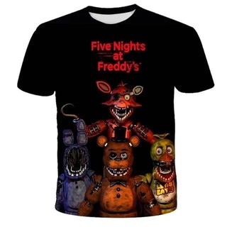 Sinh Nhật Trẻ Em Áo Năm Đêm Tại Freddy 3d In Hình Áo Bé Trai Bé Gái Thời Trang Áo Thun Tay Ngắn FNAF Quần Áo Cho Bé Trai