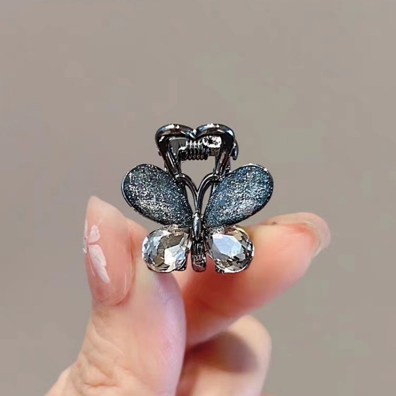 Mauropoli [Sẵn Sàng] Bướm Đen Kẹp Tóc Nhỏ Đầu Lưng Nữ Nửa Tie Tóc Mũ Đội Đầu Nổ Kẹp Bên Kẹp Tóc Top Kẹp Tóc