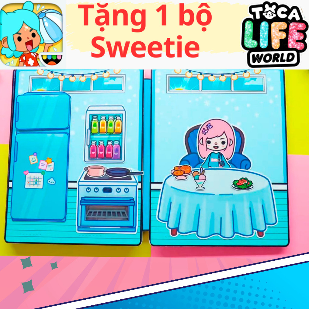 ĐỒ CHƠI NGÔI NHÀ BÚP BÊ GIẤY CẮT THỦ CÔNG DIY - TOCA LIFE WORLD -  MẪU TA19