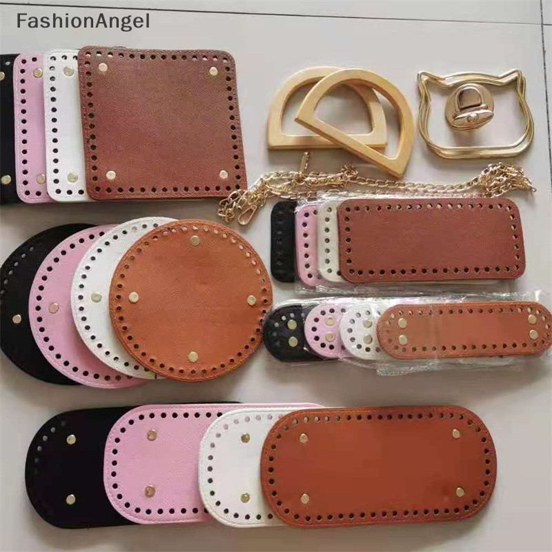 Fashionangel Túi Da Đáy DIY Handmade Hình Bầu Dục Dưới Túi Phụ Kiện Cho Túi TH