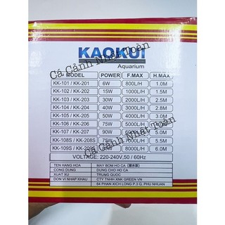 Máy Bơm Thế Hệ Mới Siêu Êm - Tiết Kiệm Điện Cho Hồ Cá Cảnh KAOKUI KK101, 102, 103, 104, 105, 106