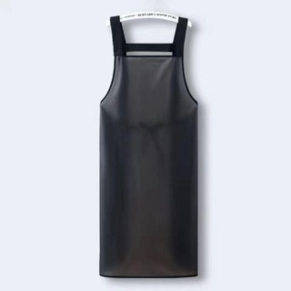 Tạp dề nhà bếp JOYFULLIFE, Tạp dề làm việc bằng nhựa PVC chống thấm nước, Tạp dề làm sạch chống bụi bẩn màu đen trong suốt