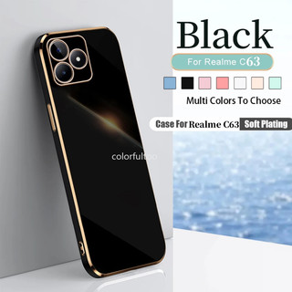 Vỏ Mạ 6D Cho Realme C63 C61 C53 C51 NFC Note 50 60 Note50 Note60 RealmeC63 4G 2024 Vỏ Điện Thoại Silicon TPU Mềm Lỏng Cho RealmeC51 Ốp Lưng Cặp Đôi Chống Sốc