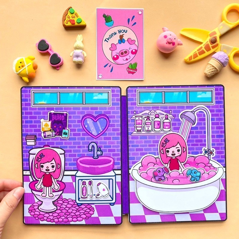 Cuốn Sách Toca Độc Đáo Chất Lượng Cao squishy giấy tự làm búp bê giấy blackpink búp bê giấy ngôi nhà búp bê ngôi nhà búp