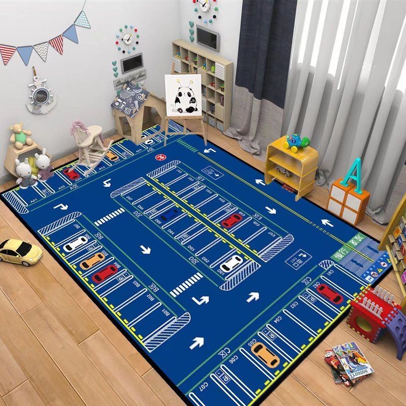 (Hàng có sẵn) Thảm chơi bãi đậu xe Crawl Mat City Road Traffic Floor Mat Kids Play Puzzle Room Hopscotch Mat