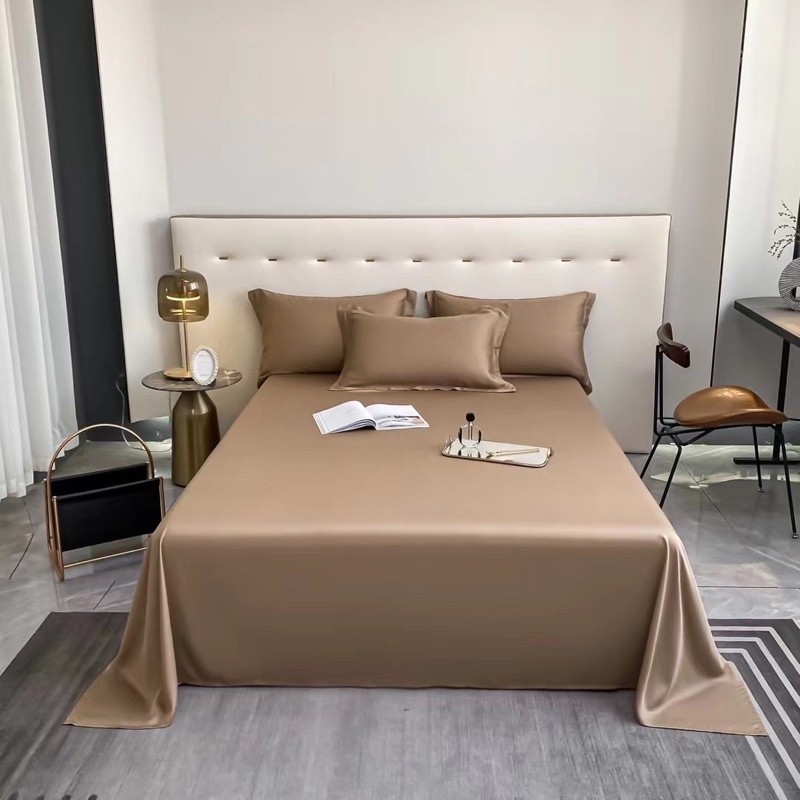 Bộ ga gối tencel lenzing 100s mát lạnh mềm mịn MemMinbedding Luxury đóng gói hộp gọn gàng sang trọng - (GG37)