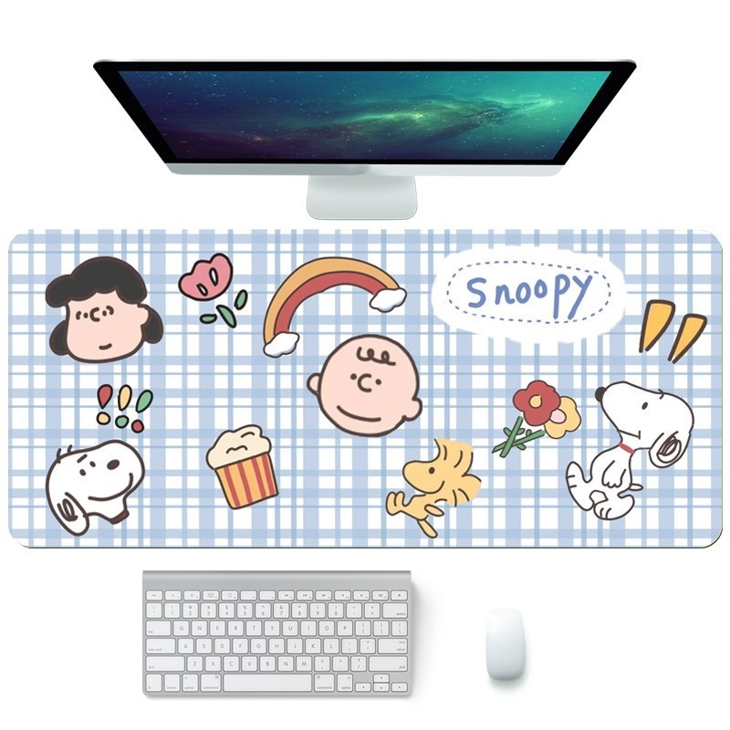 Miếng Lót Chuột Đệm Bàn Chơi Game Lớn Anime Lớn Hoạt Hình Để Bàn Thảm Chó Dễ Thương Snoopy Company Mousepad 800X300MM
