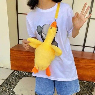 Búp Bê Vịt Túi Điện Thoại Di Động 2024 Mới Thu Đông Nữ Hoạt Hình Dễ Thương Túi Đeo Vai Thời Trang Lưới Đỏ Ngỗng Túi Đeo Ngang