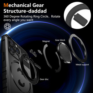 Dành Cho iphone 14 Pro Max / 15 Pro Max Ốp Lưng Xoay Từ Tính Đế Mỏng Chống Sốc Quân Sự Hạng Nặng Chống Rơi Toàn Thân Vỏ Bảo Vệ