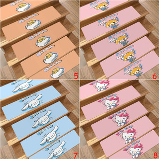 Tấm lót cầu thang Phim hoạt hình dễ thương Sanrio Tấm lót cầu thang gia đình Tấm thấm nước và chống trượt (76x20CM)