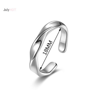 Julyhot Thời Trang Đơn Giản Mobius Nhẫn Mở Nhẫn Có Thể Điều Chỉnh Cho Nam Nữ Nhẫn Cặp Đôi Đính Hôn Phụ Kiện Trang Sức Quà Tặng Massivedeals