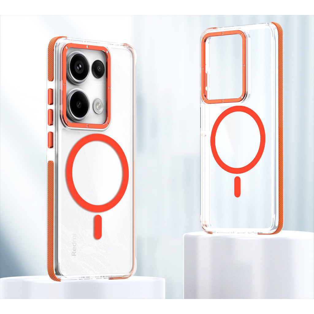 Ốp Điện Thoại Acrylic Cho Redmi 15C 14C Note 15 14 13 Pro 4G 13 Pro 5G xiaomi 14T 15T PRO Màn Hình Và Bảo Vệ Camera Chống Sốc Từ Tính Chống Trơn Trượt Chống Đập Vỏ Điện Thoại