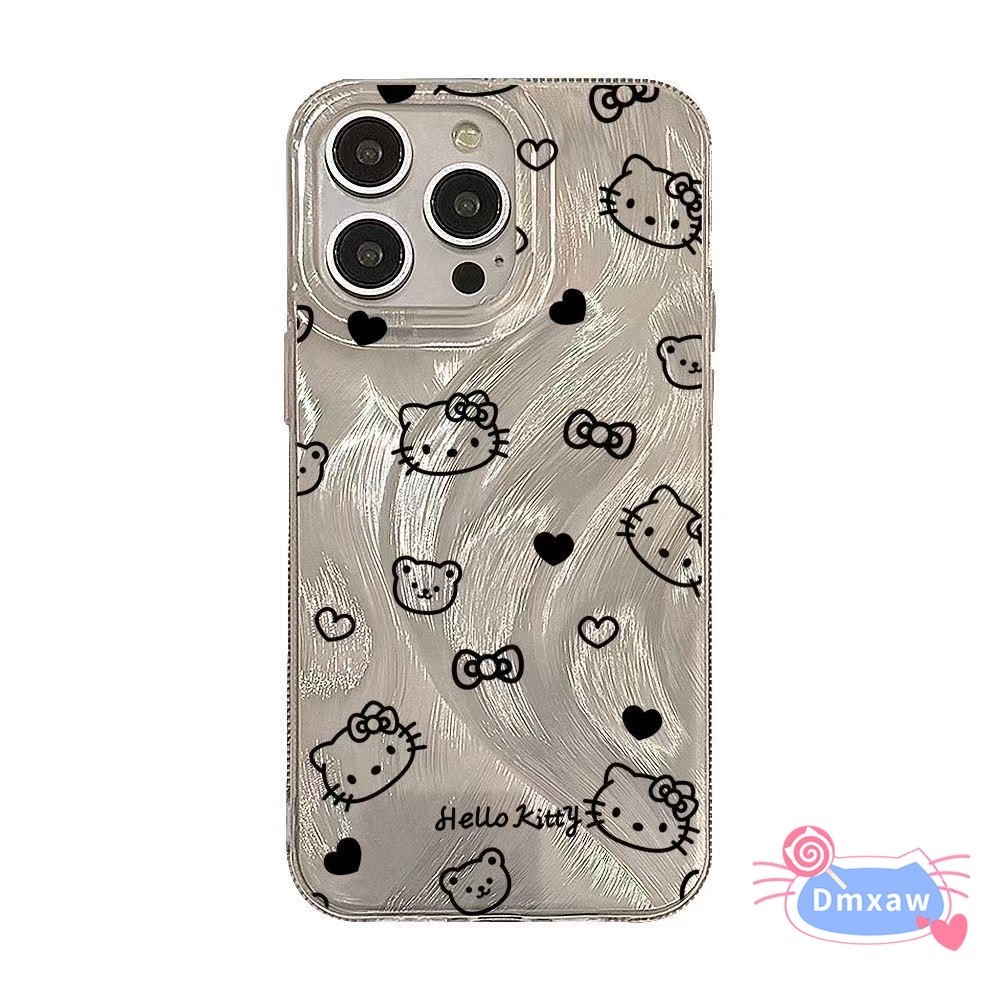 Nhiều Vỏ Hello Kitty Cho OPPO Reno 12 12F 11 11F 10 8 7 6 5 Pro Plus 4 Lite 8T 8Z 7Z 6Z 5Z 5F 5K 4F 5G 4G Vỏ Điện Thoại Hoạt Hình Dễ Thương Bling Lông Vũ Sợi Bìa Mềm