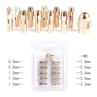 TWE 10 / 11 Chiếc Mũi Khoan Collet Chuck Đường Kính 0,5-3,2mm Chân 4,8mm Đồng Chucks Cho Dụng Cụ Xoay Dụng Cụ Điện Phụ Kiện VN