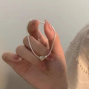 Vòng tay tình yêu bằng bạc Sterling Nữ ins Thiết kế Niche Đơn giản