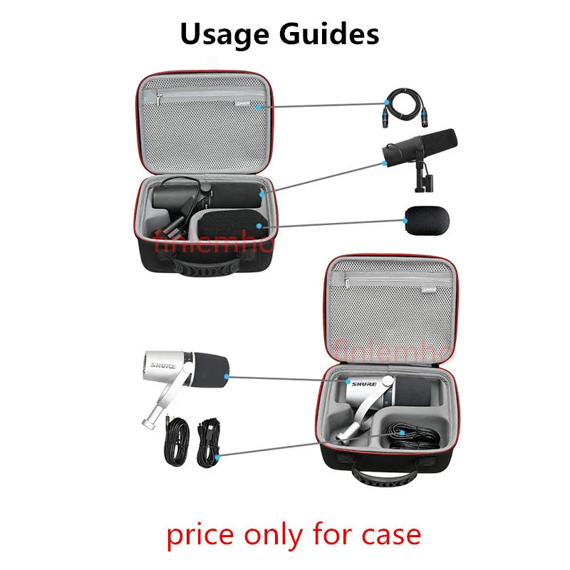 Hộp Bảo Quản Cho Shure SM7B Và MV7 Podcast Micro Âm Thanh Chuyên Nghiệp Ghi Âm Phòng Thu