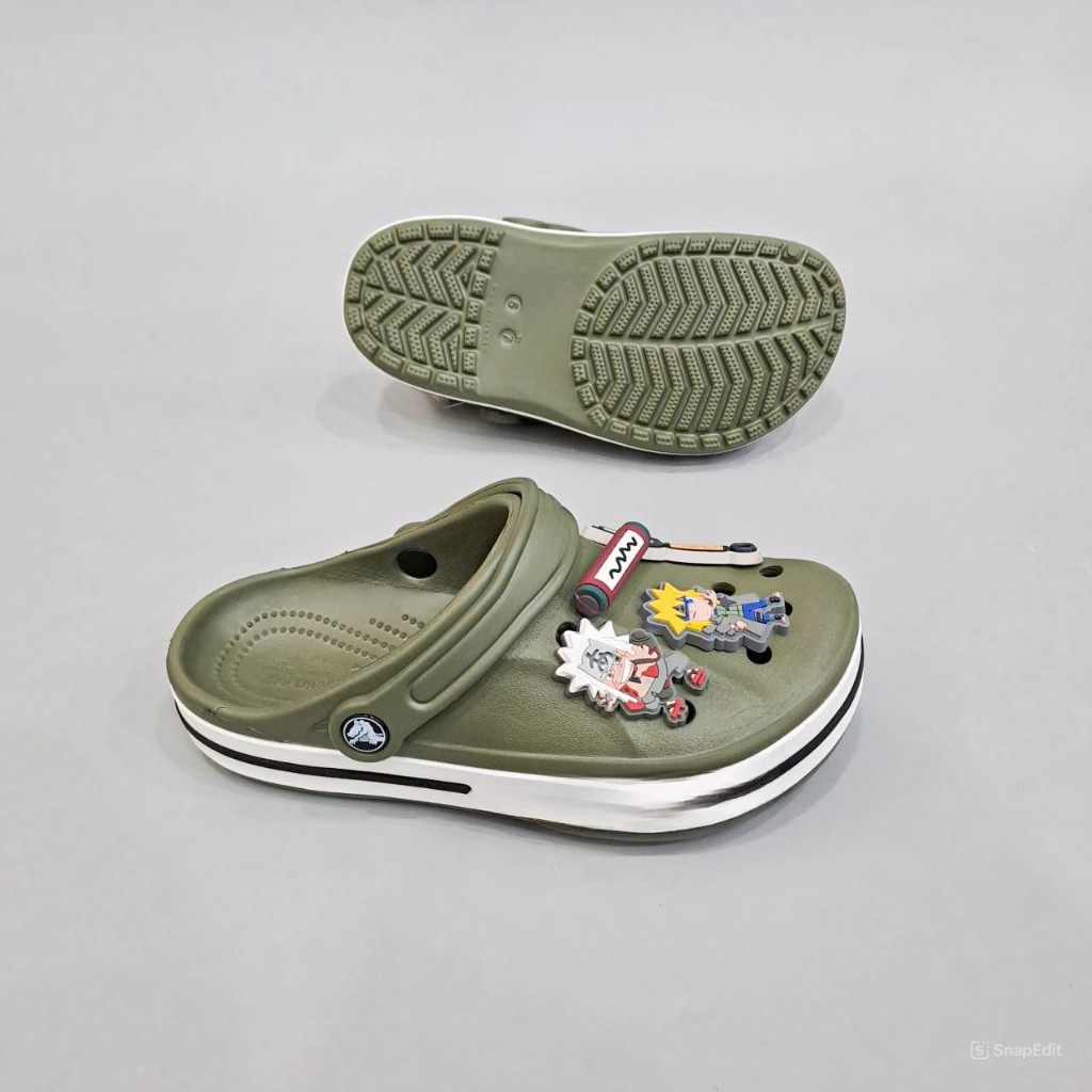 Dép sục baya unisex viền chữ nhiều màu tặng kèm jibbitz sticker, dép sục cho nam nữ nhựa đúc nguyên khối | BigBuy360 - bigbuy360.vn