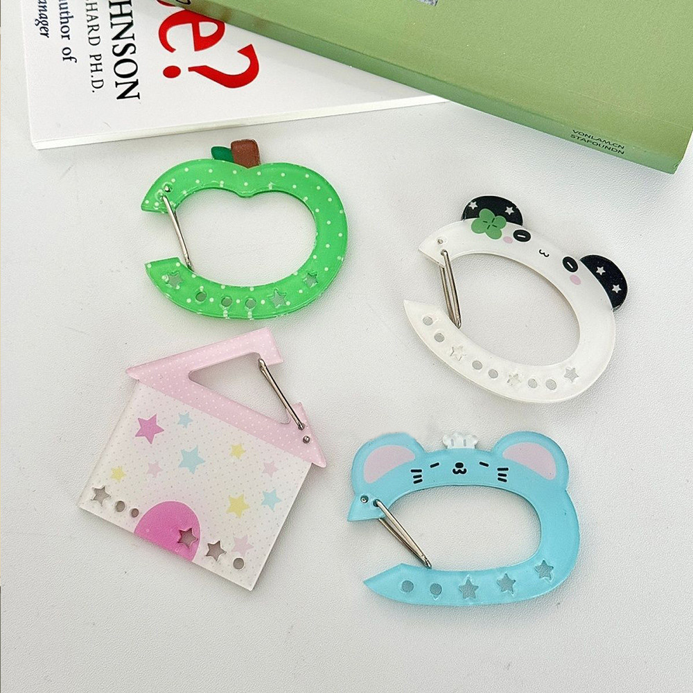 Sổ tay Trang trí Quà tặng Móc khóa Carabiner Túi quyến rũ Ba lô Mặt dây chuyền Hàn Quốc Lều tay dễ thương INS Ban đầu Acrylic Minh họa Đồ trang sức