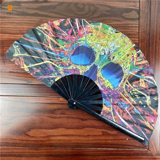 Quạt gấp tay cỡ lớn Quạt gấp tay Rave Quạt móc khóa