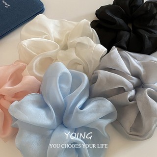 Yoing / ngọt ngào Nhẹ nhàng Màu Gạc Dây Buộc Tóc Nữ Đuôi Ngựa Thấp Phụ Kiện Tóc