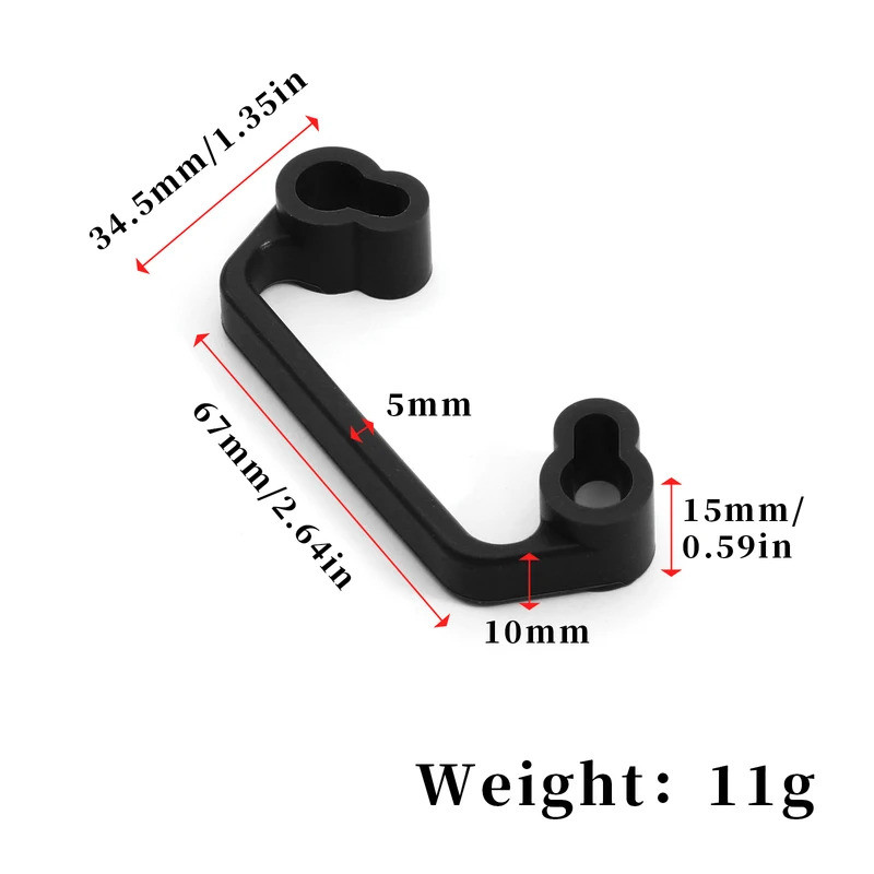 Cản Sau Di Động Gắn Tay Cầm Giá Đỡ Tay Cầm Khung Xe Tay Cầm Cho Tamiya1 / 10 RC Xe TT01 TT02 Nâng Cấp Phụ Kiện