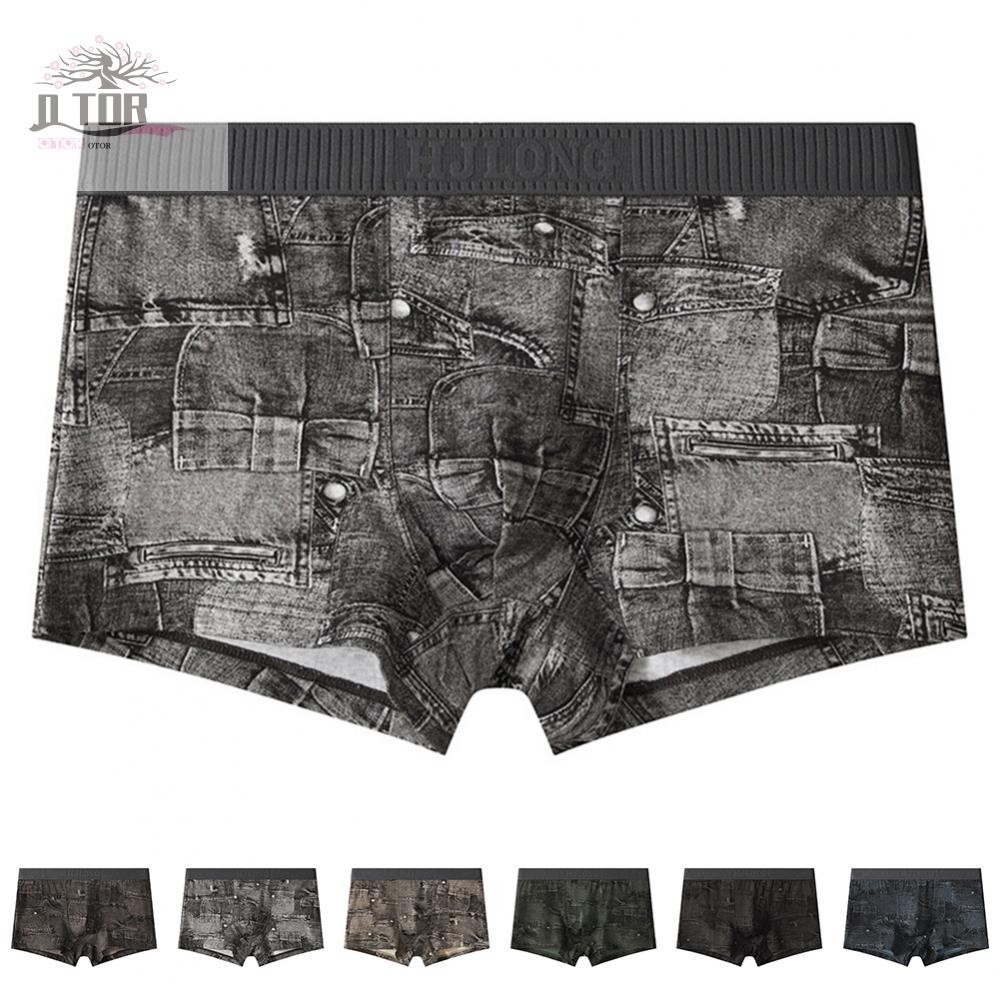 Nam Mỏng Boxer Quần Đùi In Hình Gợi Cảm Thoáng Khí Thoải Mái Quần Lót Nối