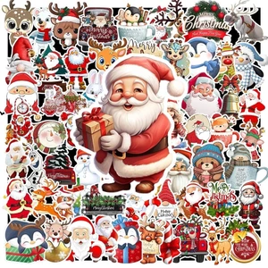 Set Combo 50 Sticker Hình Dán Hoạ Tiết Giáng Sinh - Merry Christmast Siêu Đẹp - Trang Trí Cho Vật Dụng