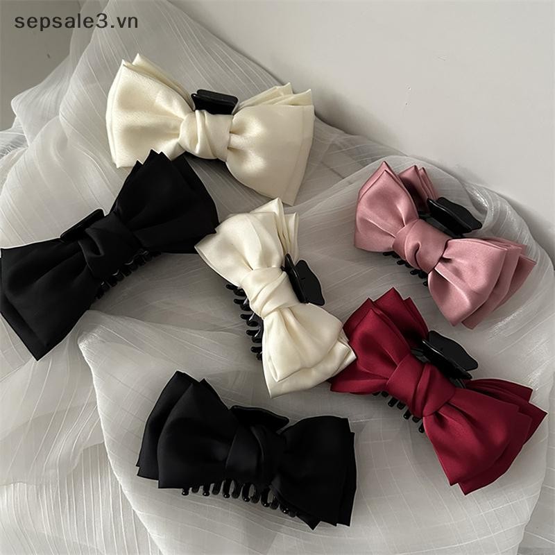 # Sepsale # Kẹp Vuốt Tóc Nơ Lớn Thời Trang Cho Nữ Kẹp Tóc Bé Gái Tóc Lớn Cua Đen Kẹp Tóc Trắng Kẹp Tóc Phụ Kiện Tóc.