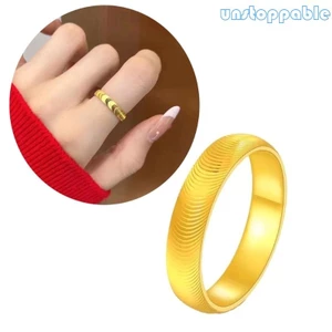 Delicate Cats Eye Ripples Waved Rings Stainless Steel Fashion Jewelry for Women