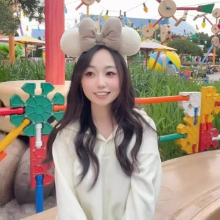 Disney Mũ Trùm Đầu Công Viên Giải Trí Shirley May Minnie Sang Trọng Băng Đô Nơ Dễ Thương Hoạt Hình Phụ Kiện Tóc Băng Đô 25.3.13