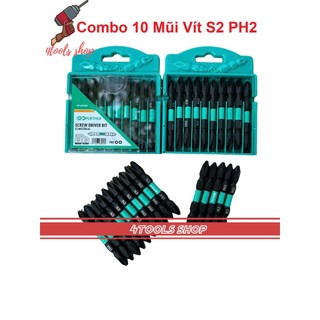 Combo 10 Mũi Bắn Vít Đen Gofuther Thép S2 Siêu Cứng