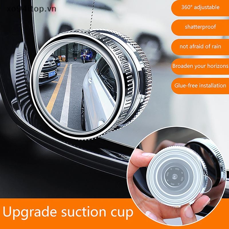 Xoitop 2 Chiếc Khung Tròn Có Thể Điều Chỉnh 360 Độ Gương Điểm Mù Lái Xe An Toàn Góc Rộng Gương Chiếu Hậu Trong Suốt Phụ Kiện Ô Tô VN