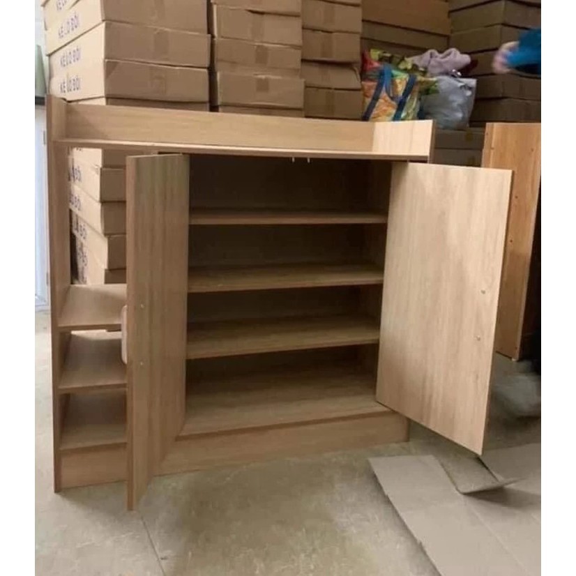Tủ đựng giày gỗ nhiều ngăn, tủ giầy dép thông minh, tủ đựng đồ tiện dụng chất liệu gỗ MDF chắc chắn