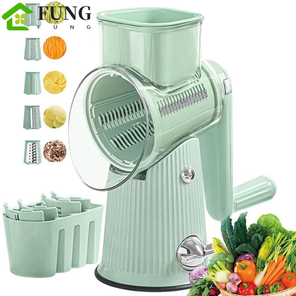 Máy cắt rau củ FUNG, Máy thái rau củ quay tay 5 lưỡi, Máy xay rau bằng ...