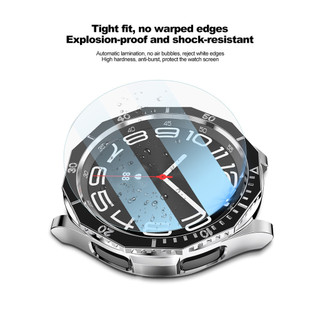 Ốp Lưng 3 Trong 1 + Vòng Viền + Phim Kính Cho Samsung Galaxy Watch 6 Classic 47MM 43MM Bảo Vệ Màn Hình Galaxy Watch 6 Ốp Lưng Cổ Điển