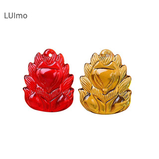 Luimo Giả Ngọc Cáo Vòng Cổ Mặt Dây Chuyền Thời Trang Trung Quốc Quyến Rũ Trang Sức Khắc Bùa Hộ Mệnh Dành Cho Nữ Quà Tặng May Mắn SBS