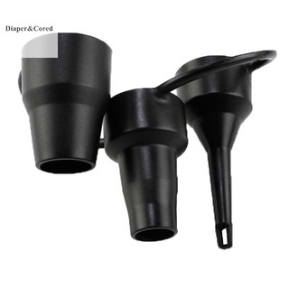DIAPER & CORED 3 Kích Cỡ Vòi Phun Máy Bơm Hơi Không Khí Adapter Thay Thế Vòi Phun Đen YTH