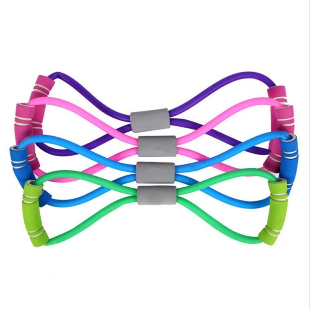 Dây kháng lực Yoga HARRIETT, Băng kéo 8 hình Yoga Pilateselastic Band, Dây căng lưng co giãn cơ màu trơn TPE Fitness Resistance Bands Thiết bị tập luyện