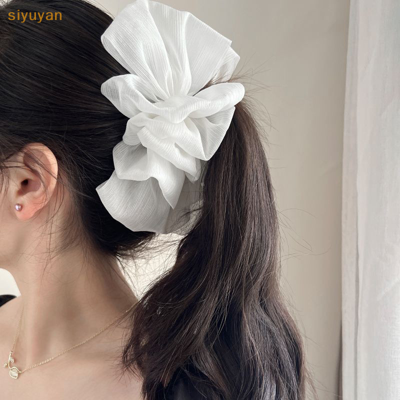Siyuyan Thời Trang Tuyn Nơ Lớn Đám Mây Lấy Kẹp Thanh Lịch Retro Nữ Lưới Sợi Đuôi Ngựa Bím Vuốt Kẹp Phụ Kiện Tóc Quà Tặng Mũ Đội Đầu VN