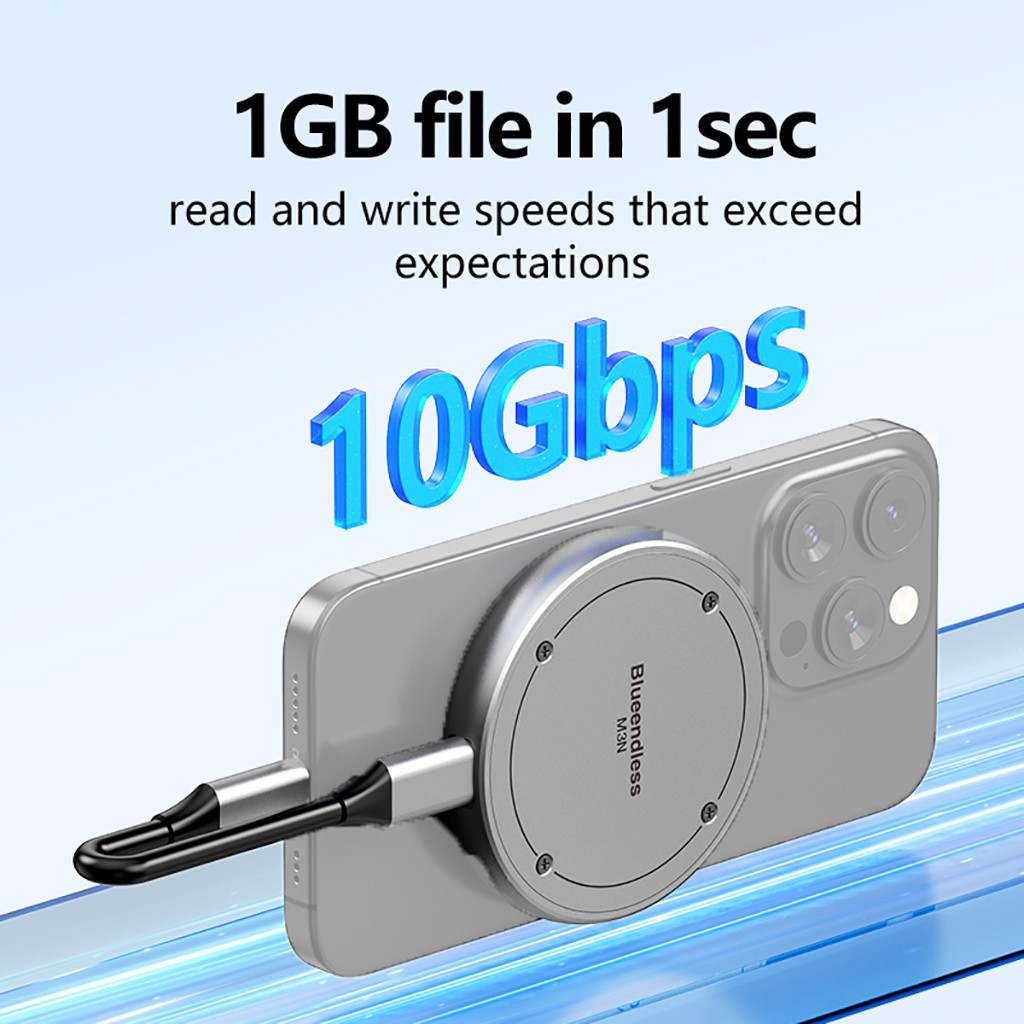 Blueendless M.2 Hộp đựng ổ cứng di động từ tính bên ngoài Type-C Nvme Solid-State 2230 / 2242 Máy tính bảng di động