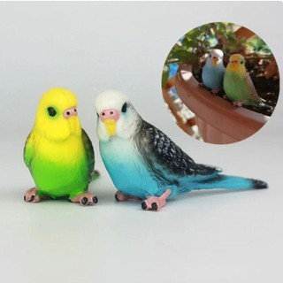 COCODECOVED Mô Phỏng Budgie Vẹt, Phim Hoạt Hình Thu Nhỏ Chim Tượng Nhỏ, Giáo Dục Sáng Tạo Vẹt Nhựa Trang Trí Phòng Khách