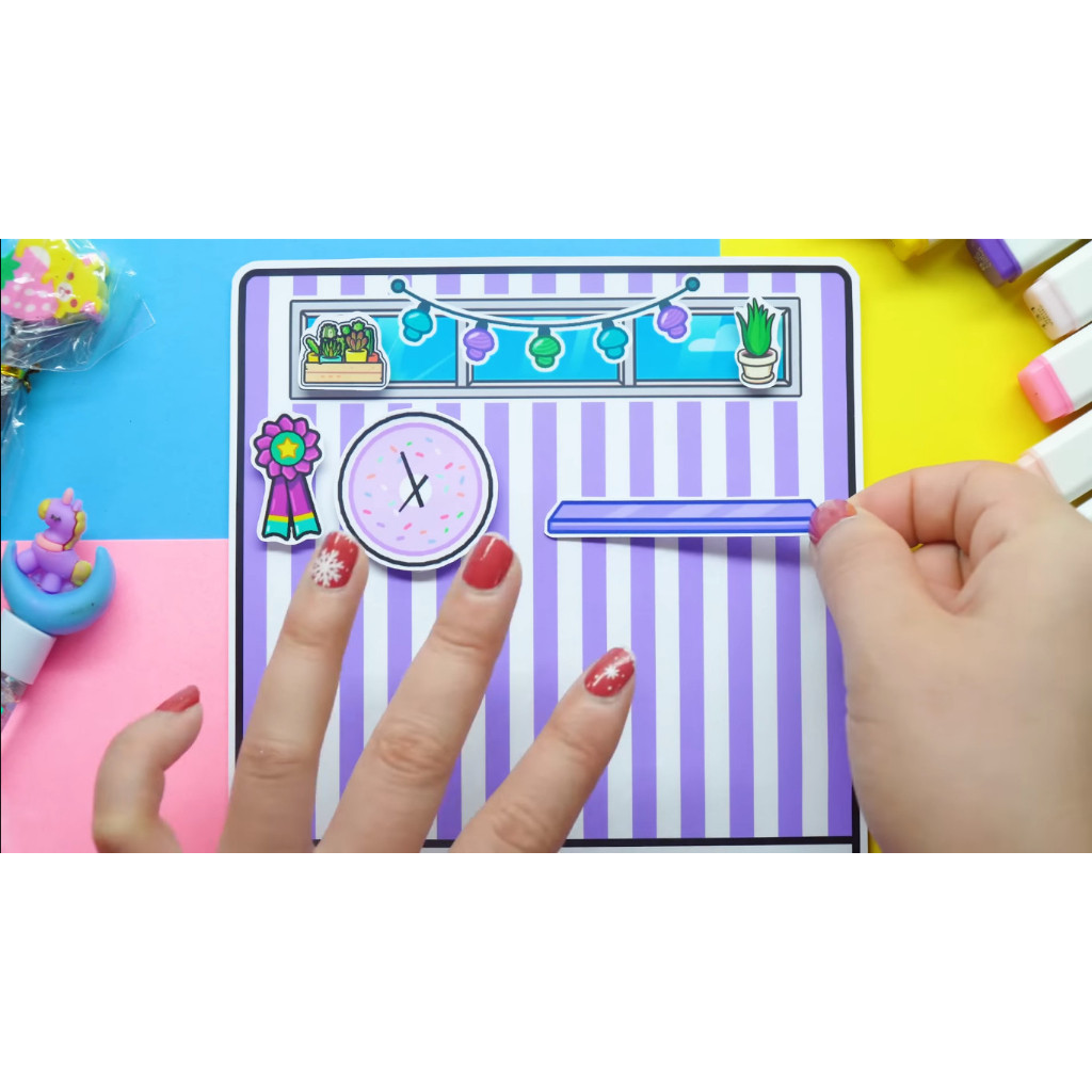 đồ chơi cho bé gái đồ chơi kuromi cô tiên xanh Ngôi nhà của bé Purple vs Orange In Quiet Book