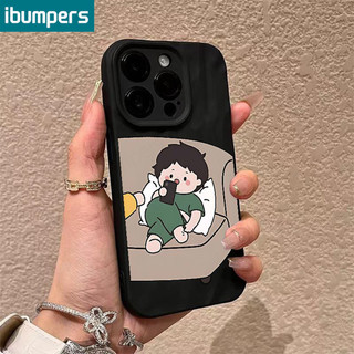 ibumpers Ốp Lưng IPhone Cặp Đôi Hoạt Hình Dễ Thương Cho IPhone 16 15 14 12 13 11 Pro Max IP 7 8 Plus X XS XR Ốp Điện Thoại Silicon Mềm Chống Sốc