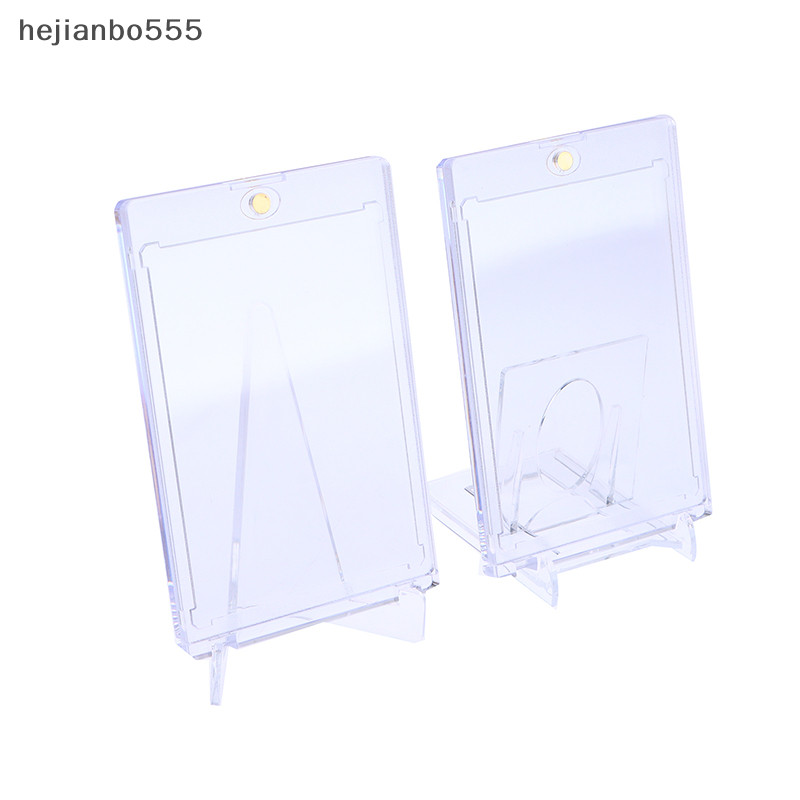 Hejianbo555 1 Bộ 35PT Hộp đựng thẻ từ tính Thẻ hỗ trợ Bảo vệ Tay áo bằng nhựa cứng Hộp trưng bày giao dịch Thể thao Thẻ Yugioh tốt