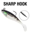 Mồi câu cá mềm đầu Jig có khóa kéo trước T Tail Swimbaits cho Bass Fishing Shad hoặc Tadpole Mồi câu cá cao cấp với Spinner Mồi câu cá cao cấp cho nước ngọt nước mặn