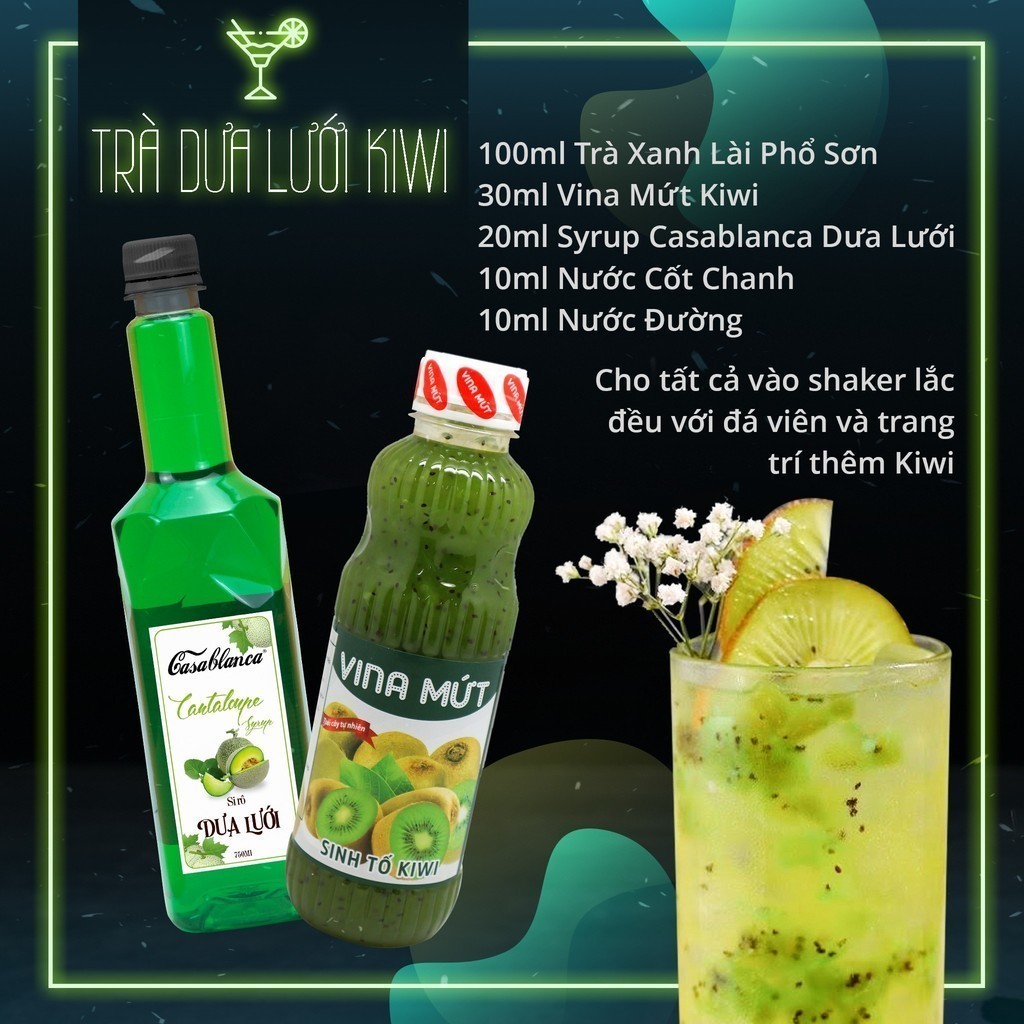 [Có sẵn] Siro Casa Blanca chai nhựa 750ml (đủ hương)