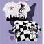 YB1 Sanrio Kuromi Cosplay Vải Hoạt Hình 3D Mùa Hè Áo Thun Cho Trẻ Em Người Lớn Anime Tay Ngắn Top BY1