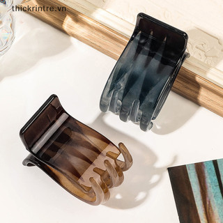 THI Jelly Gradient Màu Mờ Vuốt Tóc Cho Nữ Cô Gái Tính Khí Kẹp Retro Mũ Đội Đầu Phụ Kiện Tóc Quà Tặng VN